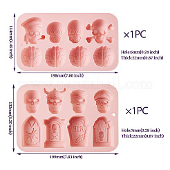 2Pcs 2 Styles Food Grade Silicone Molds&nbsp;SIL-TA0002-17