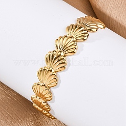 304 Stainless Steel Cuff Bangles for Women&nbsp;BJEW-F491-01G-04