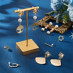 48Pcs 8 Style Alloy Stud Earring Findings&nbsp;FIND-PH0007-25