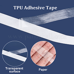 TPU粘着テープ  フローラルホワイト  15x0.1mm&nbsp;FIND-WH0148-412B