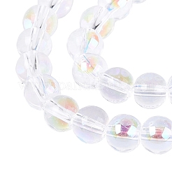 Transparent Electroplate Glass Beads Strands&nbsp;LS-EGLA-Q132-6MM-01A-11