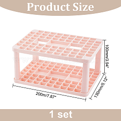 プラスチック化粧ブラシ収納スタンド  メイクブラシホルダーに  ミスティローズ  13x20x10cm&nbsp;MRMJ-WH0070-34B