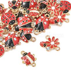24Pcs 6 Styles Alloy Crystal Rhinestones Connector Charms&nbsp;FIND-FS0004-78