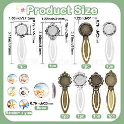 DIY Flat Round Bookmark Making Kits&nbsp;DIY-SC0032-07B