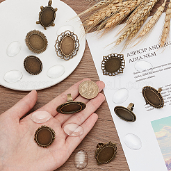 DIY Blank Dome Finger Rings Making Kit&nbsp;DIY-SC0022-23