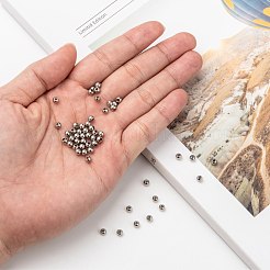 変色防止316ステンレススチールスペーサービーズ  ロンデル  ステンレス鋼色  4x3mm  穴：1.5mm&nbsp;X1-STAS-G176-46P-D