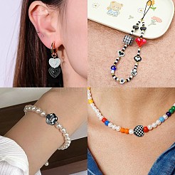 20個 20種類の焼き付け塗装合金ビーズ  混合図形  7~15x7~16x3.5~5mm  穴：1.2~2mm  1個/スタイル&nbsp;FIND-CJ0003-34