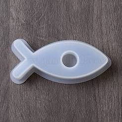 魚のキャンドルホルダーのシルエットシリコン型  キャンドル作り用  ホワイト  55x128x27mm&nbsp;LS-SIL-B050-01A