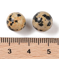 天然ダルメシアンジャスパー 穴なし球形ビーズ  ラウンド  10mm&nbsp;G-K353-04A-16