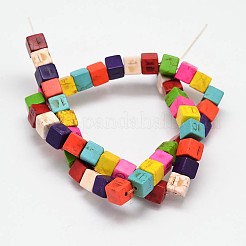 Cube Synthetic Turquoise Bead Strands&nbsp;G-M150-36