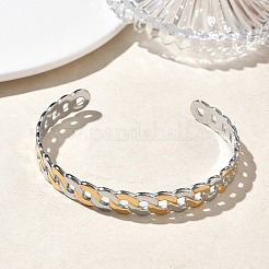 304 Stainless Steel Cuff Bangles&nbsp;BJEW-A160-03PG