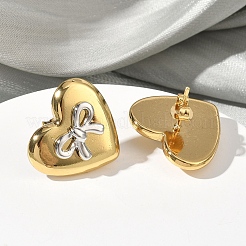 Two Tone 304 Stainless Steel Stud Earrings&nbsp;EJEW-B156-15G