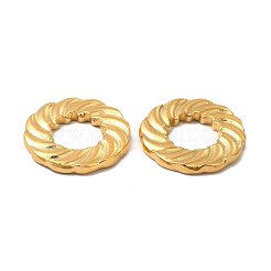 イオンプレーティング（IP）304ステンレス鋼リンクリング  ボルテックスドーナツ  ゴールドカラー  22x2.5mm  内径：11mm&nbsp;STAS-E182-07G