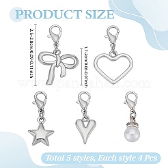 20Pcs 5 Styles Alloy Shoe Charms&nbsp;HJEW-WR00011