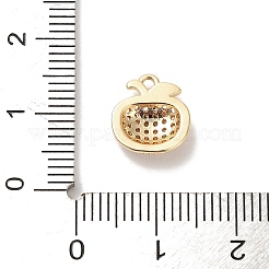 Brass Micro Pave Cubic Zirconia Charms&nbsp;KK-D427-05C-G