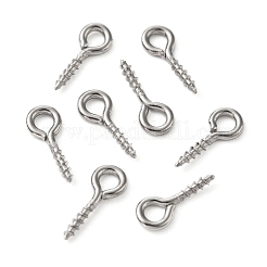 変色防止304ステンレススチール製スクリューアイピンペグベイル  片穴パーツ用  ステンレス鋼色  10x4x1mm  穴：2mm  ピン：1.4mm&nbsp;X-STAS-L234-165C-P