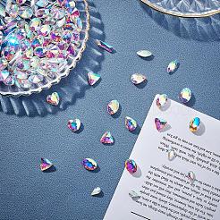 Pointed Back Glass Rhinestone Cabochons&nbsp;RGLA-GF0001-07C
