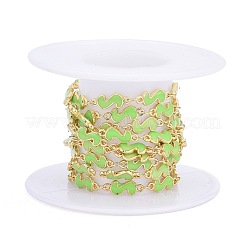 Handmade Alloy Enamel S Shape Link Chains&nbsp;ENAM-F138-05B-RS
