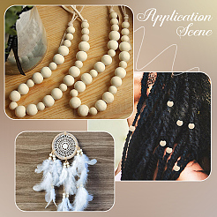 500Pcs Unfinished Natural Wood European Beads&nbsp;WOOD-PA0001-57