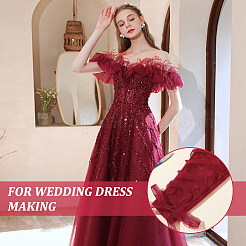 Mesh Bridal Dress Zipper Replacement&nbsp;DIY-WH0496-06C