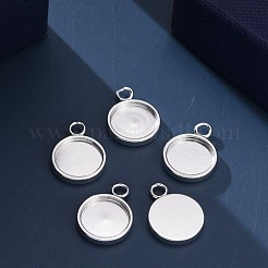 201 Stainless Steel Pendant Cabochon Settings&nbsp;STAS-I137-02C-S