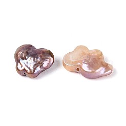 天然バロックケシパールビーズ  有核真珠  蝶  アザミ  8.5~12x10.5~15.5x3~7.5mm  穴：0.6mm&nbsp;PEAR-N020-P41-02C