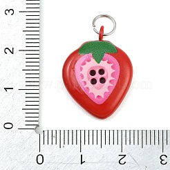Button 304 Stainless Steel Enamel Pendants&nbsp;SA-CBAE390-01C
