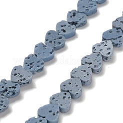 Synthetic Lava Rock Dyed Beads Strands&nbsp;G-R010-01H