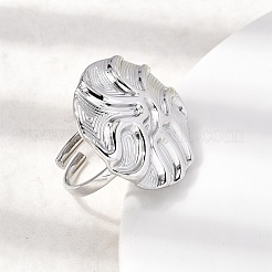 女性用304ステンレススチール指輪  ラウンド  ステンレス鋼色  usサイズ7 1/4(17.5mm)&nbsp;RJEW-A093-01P