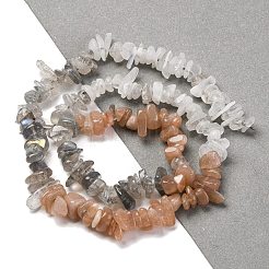 Natural Orange Moonstone & Labradorite & Rainbow Moonstone Beads Strands&nbsp;G-L610-A14-01