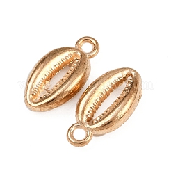 海をテーマにした合金ペンダント  シェル形状  ゴールドカラー  16x8x4mm  穴：1.8mm&nbsp;FIND-K023-01E-G