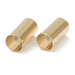 真鍮製チューブビーズ  カドミウムフリー＆鉛フリー  長持ちメッキ  チューブ  24KGP本金メッキ  11x6mm  穴：5.5mm&nbsp;KK-Y003-73C-G