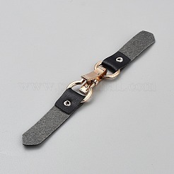 PUレザーサスペンションクラスプ  合金バックル  ゴールドカラー  ブラック  172x22x16mm&nbsp;DIY-WH0888-604
