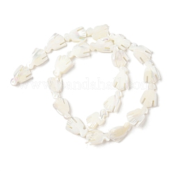 天然トロチッドシェル/トロカスシェルビーズ連売り  ワシ  貝殻色  17~18x10~13x3.5~4mm  穴：0.8mm  約22個/連  15.35~15.55''（39~39.5センチメートル）&nbsp;SSHEL-R145-05
