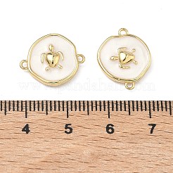 Ocean Brass Enamel Connector Charms&nbsp;KK-C251-05G-01B