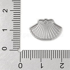 304ステンレスペンダント  シェルシェイプチャーム  ステンレス鋼色  11x16x2mm  穴：1.4mm&nbsp;STAS-M071-04P