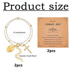 Alloy Charm Bracelets&nbsp;BJEW-WH0014-108G