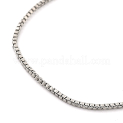 ステンレススチールベネチアンチェーンブレスレット男性用女性用  ステンレス鋼色  11x0.1cm&nbsp;BJEW-G736-10P