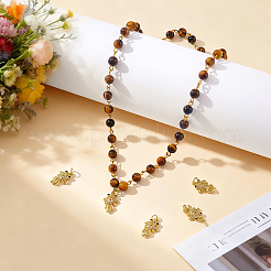 10Pcs Brass Micro Pave Clear Cubic Zirconia Pendants&nbsp;ZIRC-BC0001-35
