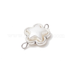Alloy & ABS Plastic Imitation Pearl Star Connector Charms&nbsp;PALLOY-JF03871