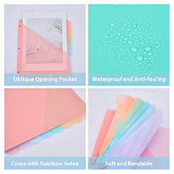 8Pcs Rectangle PP Plastic Notebook Index Divider Sheets&nbsp;AJEW-WH0609-668