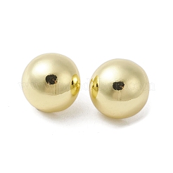 真鍮製スタンドピアス  半円  18KGP本金メッキ  16.5mm&nbsp;X-EJEW-M244-07G