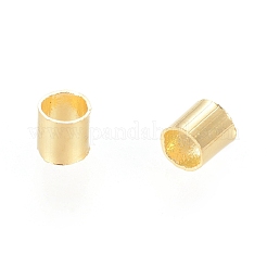 Cadmium Free & Nickel Free & Lead Free Brass Crimp Beads&nbsp;X-E003-G-NF