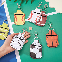 7Pcs 7 Styles Alloy PU Leather Pendant Decorations&nbsp;AJEW-TA0002-52