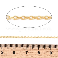 925スターリングシルバーアズキチェーン  ハンダ付け  18KGP本金メッキ  2x1.5x0.2mm&nbsp;STER-TAC0002-01G