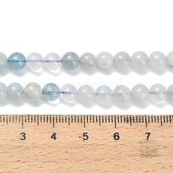 天然石アクアマリンビーズ連売り  スムーズなラウンド  6~6.5mm  穴：0.7mm  約68~69個/連  15.24~15.35''（38.7~39センチメートル）&nbsp;X-G-F826-B01-6mm