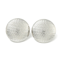 変色しないフラットラウンド304ステンレススチールスタッドピアス（女性用）  ステンレス鋼色  23mm&nbsp;EJEW-G400-34P