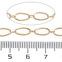 イオンプレーティング（IP）304ステンレスリンクチェーン  ハンダ付け  ゴールドカラー  9x5x1mm&nbsp;CHS-A013-09G