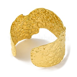 Ion Plating(IP) Twist Wide 304 Stainless Steel Cuff Bangles for Women&nbsp;BJEW-B104-20G