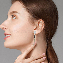 24Pcs 4 Colors 201 Stainless Steel Stud Earring Findings&nbsp;STAS-FH0001-78